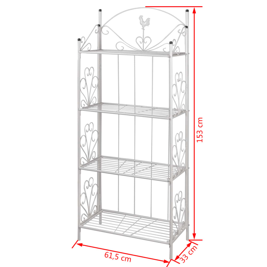 NNEVL Plant Rack Square White
