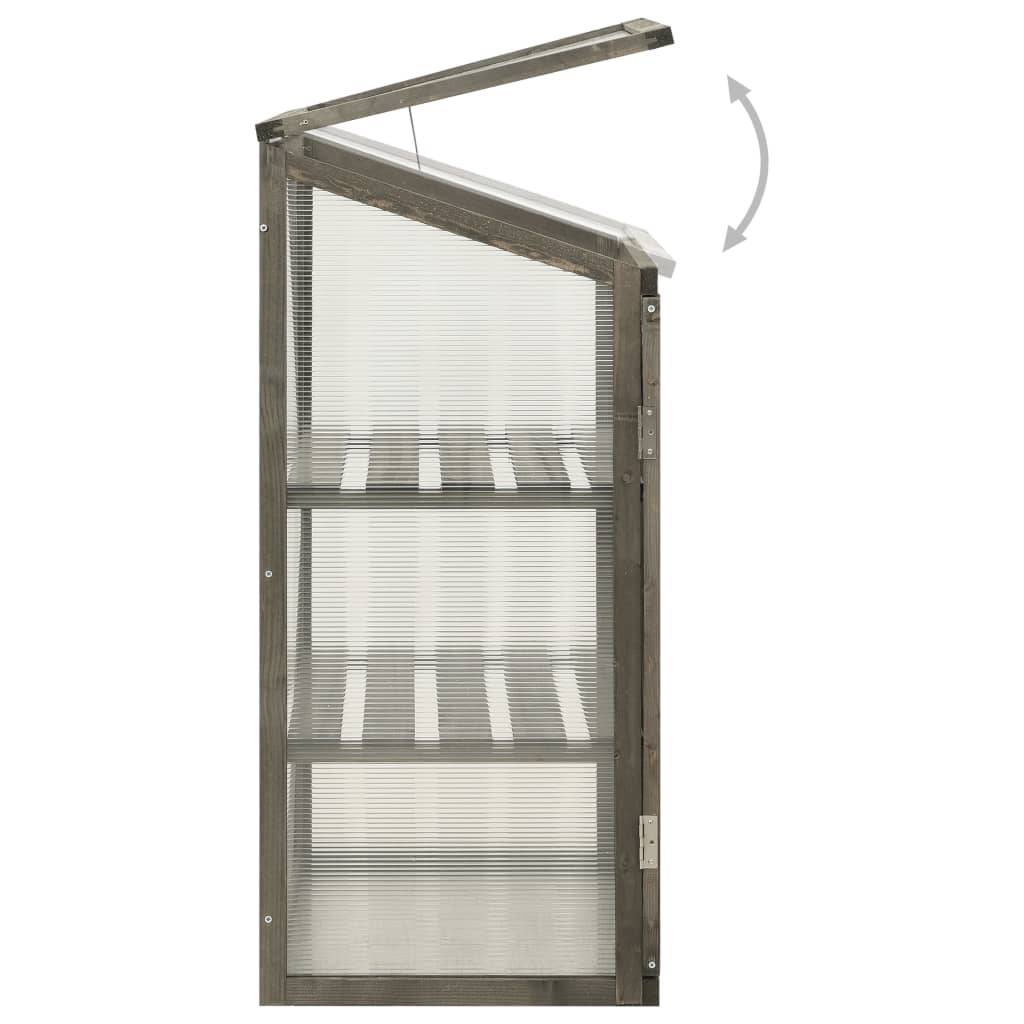 NNEVL Greenhouse 60x45x100 cm Firwood