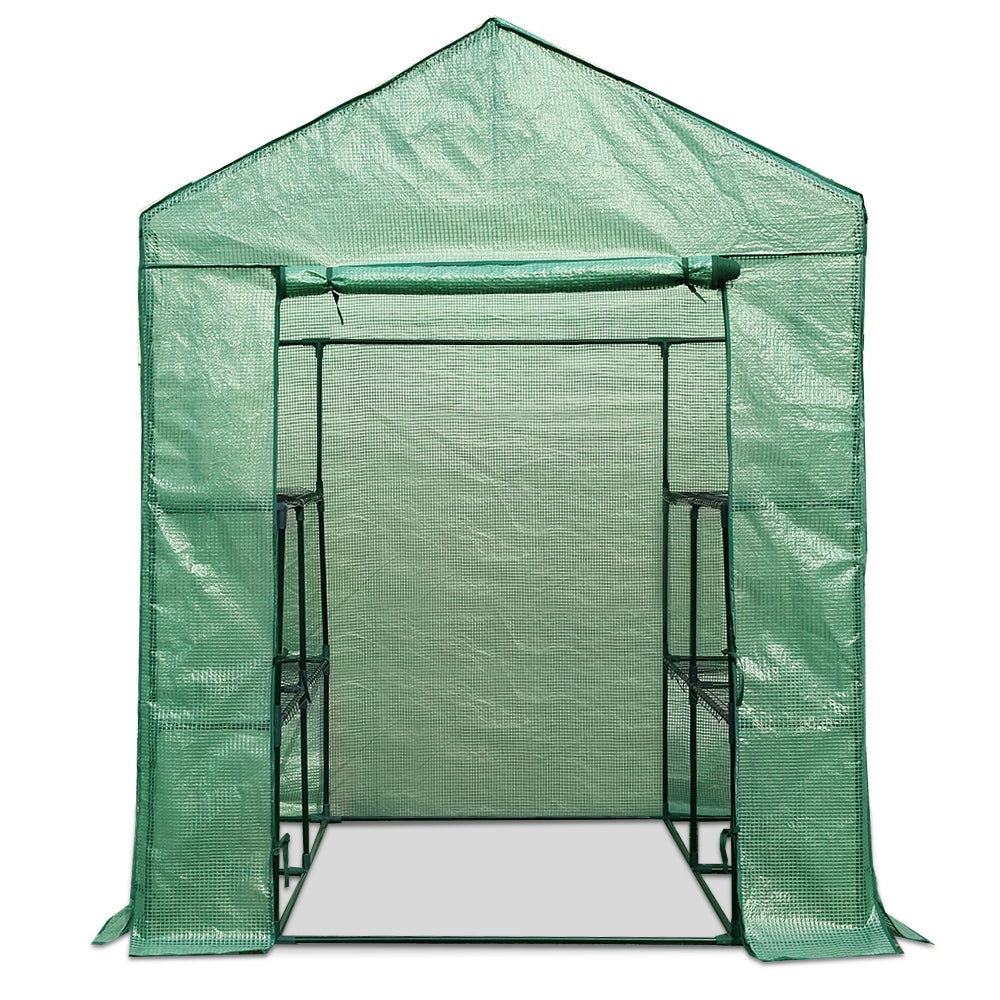 NNEDSZ Greenfingers Greenhouse Green House Tunnel 2MX1.55M Garden Shed Storage Plant